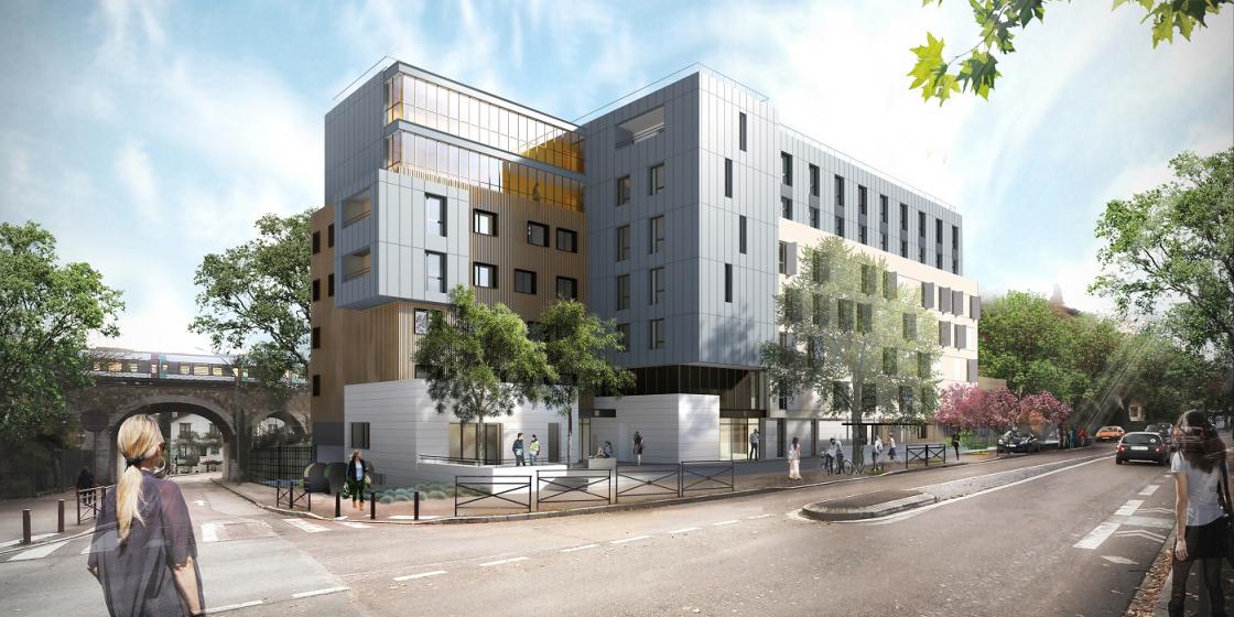 Ensemble immobilier de 150 logements étudiants et 15 logements familiaux à Sceaux